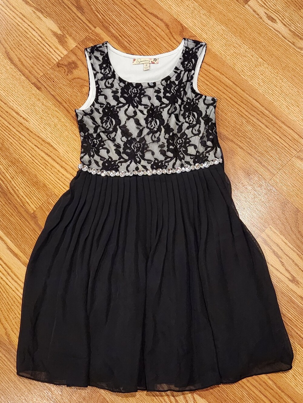 Speechless Black Layered Tulle Skater Skirt with Sequin Waistband